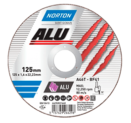 Круг відрізний Norton NOR LINE ALU Ø 125 x 1.6 x 22.2